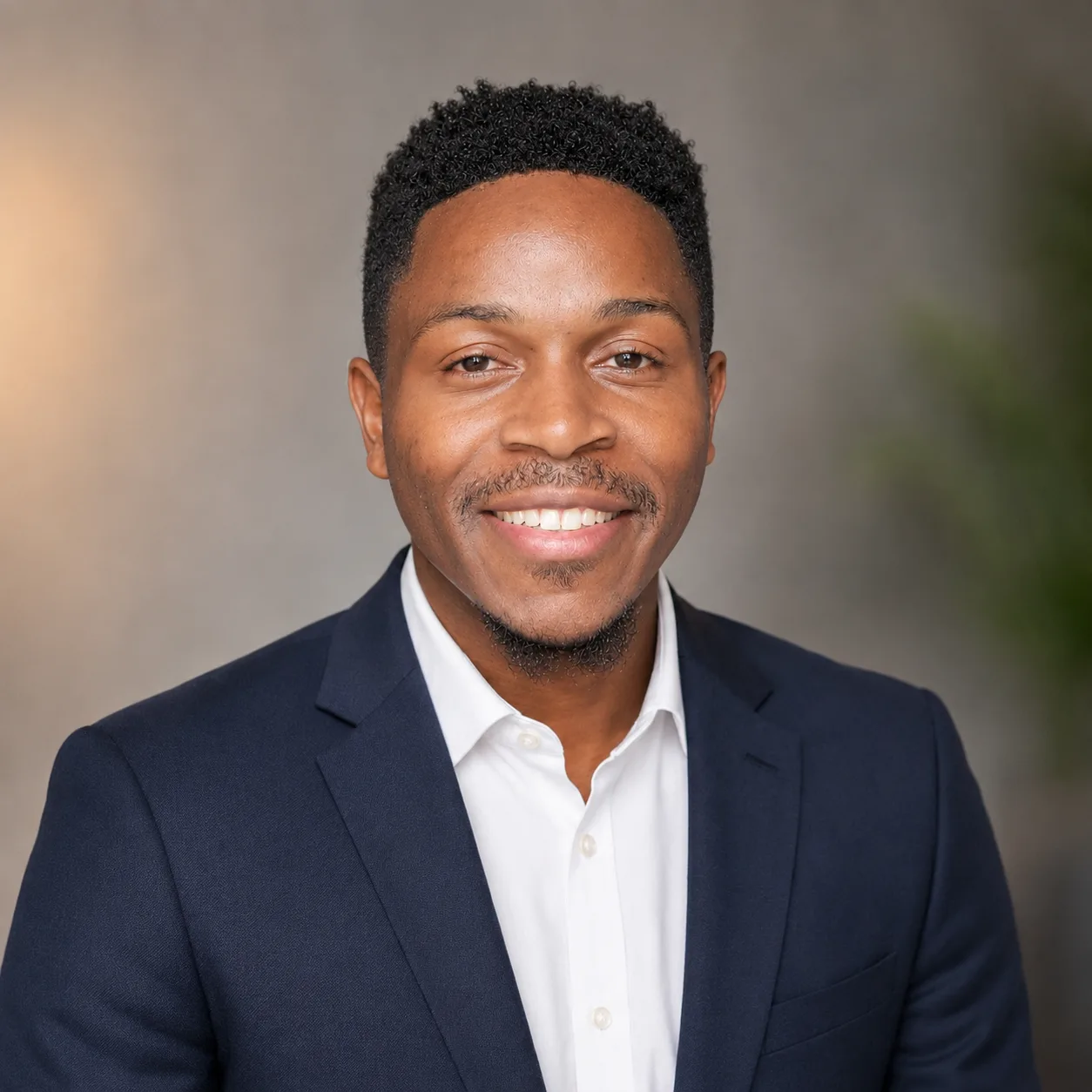 A black man in a black suit - Akas Jeremy